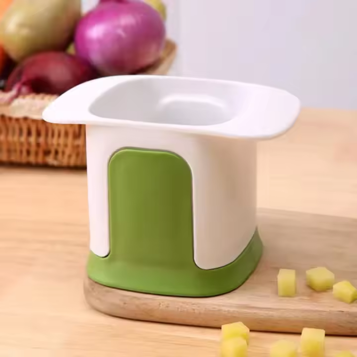 Cortador De Verduras Multifuncional Eco-amigable Plástico Y Acero Inoxidable Para Cebollas Patatas Y Lechugas Herramienta De Cocina - 1