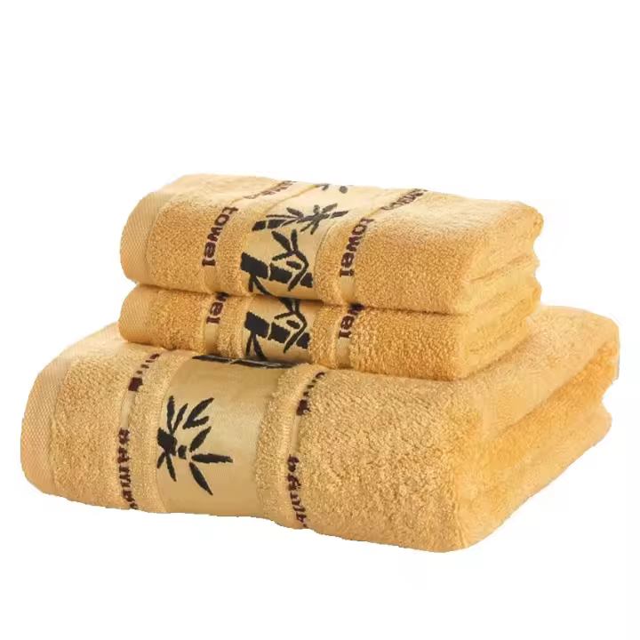 Juego de Toallas de 3 Piezas, Fibra de Bambú, Algodón, Antibacterian, Desodorante, Suave y absorbente - 1