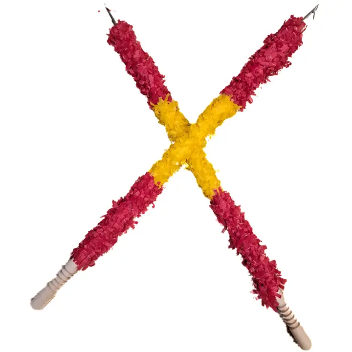 Par de banderillas de toros auténticas con los colores de la bandera de España - 1