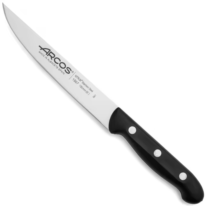 ARCOS Maitre - Cuchillo de Cocina (150 mm) - Hoja de Acero Inoxidable Nitrum® - Mango Negro de Polipropileno (PP) - 150700 - 1