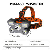 Linterna Frontal Potente LED Recargable Lámpara De Mineria Luz De Mano LED De Alta Potencia Para Pesca Y Senderismo Portátil - details 10