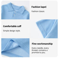Camisa POLO Para Niños Y Niñas De Color Sólido Moda Elegante Con Cuello En V Manga Corta Cómoda Para Verano Talla True Fit - details 6