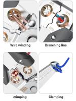 Herramienta Desenredadora Multifuncional 6 En 1 Acrílico Y Acero Inoxidable Herramienta De Cortar Cables Y Raspar Terminales - details 3