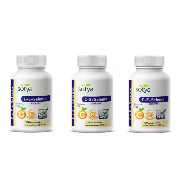 SOTYA VITAMINA C + E + SELENIO 100 COMPRIMIDOS PACK 3 UNIDADES - 1