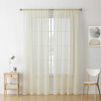 2PCS Cortinas Blancas Transparentes 2 Panel Set Con Bolso De Tubería Ventanas Modernas Para Sala De Estar/ Habitación - details 7