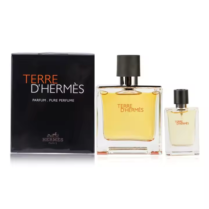 HERMES TERRE D'HERMES EDP 75 ML + 12,5 ML - Perfume Amaderado y Especiado para Hombres - Duración Larga - Intensidad Moderada a Intensa - Fragancia Única y Sofisticada - Ideal para Otoño e Invierno - 75 ml + 12,5 ml - 1