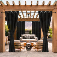 2PCS Cortina Exterior Impermeable Y UV-Prueba Para Jardín Adecuada Para Gazebo Instalación En Techo Material De Poliéster Clásico Estilo - details 12