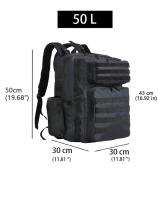Mochila Lawaia 50L Para Viajes Con Porta Botella Hombre Mujer Mochila Táctica Pesca Exterior Senderismo Material Nylon - details 1