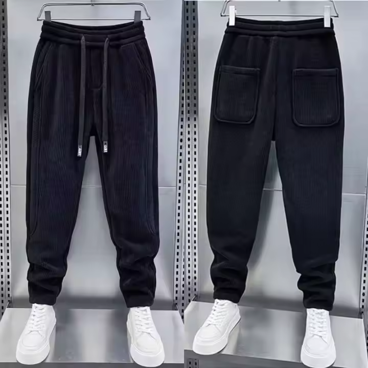 Chándal Para Hombre Talla Grande Estilo Casual Con Bolsillos Pantalones Deportivos De Otoño E Invierno Ropa De Hombre Youngla - 1