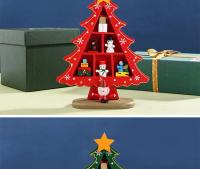 Adorno Navideño De Árbol De Madera Miniatura Decoración De Escritorio Para Centro Comercial Suministros De Decoración Navideña - details 7