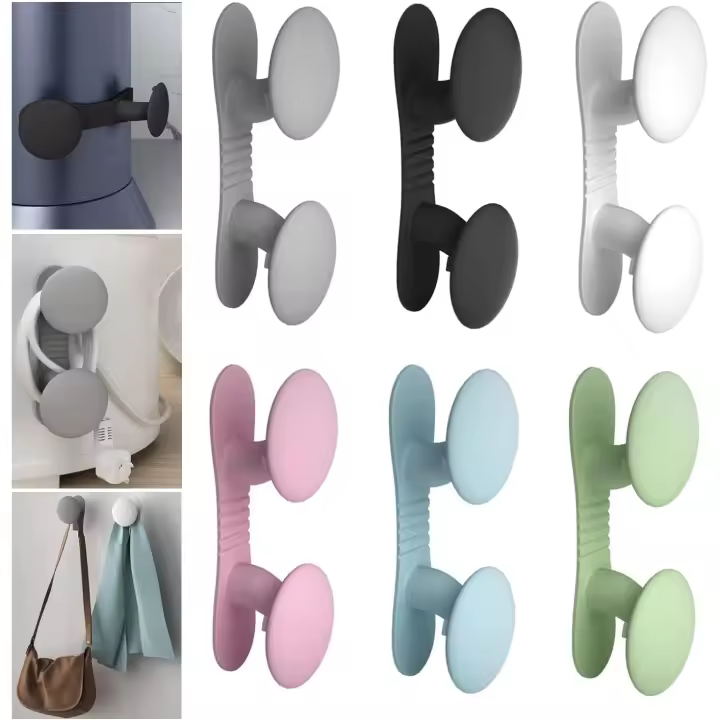 Organizador de cables para electrodéstitos (6 Unidades), soporte para cables, Organizador de cables, adhesivo para superficies o Redonda, Ganchos adhesivos multiculturales (6 colores) - 1