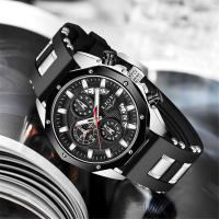 Reloj De Pulsera De Lujo LIGE Para Hombre Cuarzo Deportivo Resistente Al Agua Con Correa De Silicona Y Función Cronógrafo - details 19