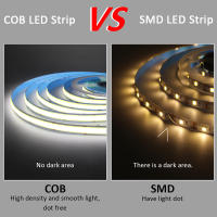 Tira De LED COB Super Brillante Doble Fila 616/624 LEDs/m Flexible Dimmable Luz RA90 Cinta De Iluminación 3000K 4000K 6500K DC12V 24V Para Sala De Estar - details 3