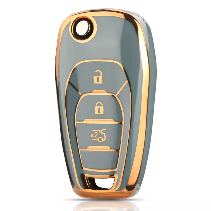 Carcasa De Llave Remota TPU JYQ Con 3 Botones Para Chevrolet Cruze Trax LS Badge Spark Sonic Aveo Tracker Accesorios De Coche - 1