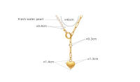 Encanto Collar con colgante de amor con personalidad elegante, cadena de clavícula de perla Natural, temperamento, viaje, nueva moda,cadenas de Color dorado, joyería de moda, diseño - details 2