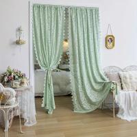 Cortinas De Cola De Fénix Clásicas De Encaje 1 Pieza Tres Colores Tejidas Con Hilo Para Decoración Exterior De Ventanas - details 14