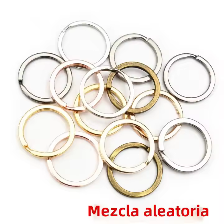 20Pcs Anillos De Llave Platinados En Oro Y Plata 25-28-30mm Para Fabricación De Joyas Cierre Encuentros Cadena Split Herramientas De Manualidad - 1
