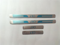 4PCS/Lot Placa De Entrada De Puerta De Coche Ultrafina En Acero Inoxidable Para Hyundai I10 Cubierta De Pedal De Interior - details 1