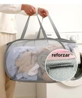 Cesta De Ropa Plegable De Malla Transpirable Organizador De Ropa Sucia Para El Hogar Con Manija Portátil Y Ligeras Para Pantalones Y Otras Ropa Herramienta De Ordenación - details 3