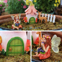 Set De Mini Faeitas Comiendo Bayas Adornos De Jardín De Resina Estatuas De Hadas Para Exteriores Decoración De Césped Y Patio - details 7