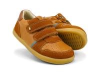 Bobux I-Walk Riley Caramel + Toffee - Zapatos infantiles de piel con doble tira autoadherente - details 2