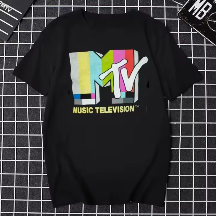 Camiseta Retro Para Hombre Vintage Rock Hip Hop TV Camiseta Casual De Verano Mtv Music Television Gráfico Camisetas Tees - 1
