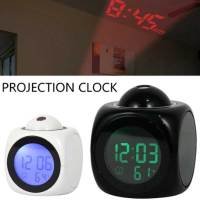 Reloj De Alarma Con Proyección Y Luz LED Reloj De Campana Multifuncional Con Alerta De Voz Y Temperatura Para Dormitorio - details 2