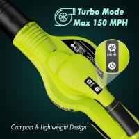 3000W Soplador de hojas inalámbrico - Soplador de hojas eléctrico inalámbrico de 21 V con 2 baterías y cargador, modo de 2 velocidades, soplador de hojas ligero de 2.0 Ah para cuidado del césped, patio - details 2