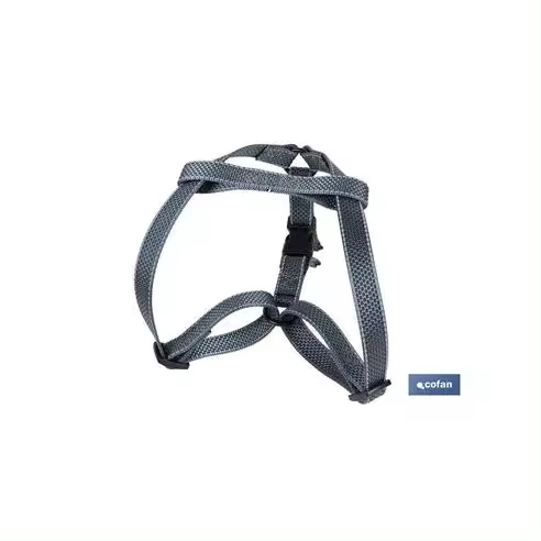 Cofan Arnés Reflectante Gris para Perros Modelo Dama 1,5x30-50cm - Seguridad y Soporte - 1