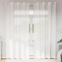 vidaXL Cortinas de gasa con ojales 2 uds 140x245 cm en color Rosa claro/orange/Arena y más | protección solar decorativa para ventanas hogar oficina dormitorio fácil de instalar - details 8