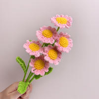 Flores Creativas De Hilo Tejido a Mano En Estilo Margarita Para Decoración De Fiesta Boda Regalo DIY Sin Personalización - details 4