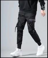 Pantalones De Jogger Harem Para Hombre En Color Negro Estilo Streetwear 2023 Pantalones Cargo Casual Con Bolsillos De Moda Oversize Para Verano - details 3