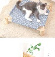 Cama De Verano Para Mascotas Plegable Y Portátil 53x48x13cm Cama De Madera Desmontable Para Perros Gatos Y Teddy Somnoliento En Hamaca Refrescante Para Camping - details 11