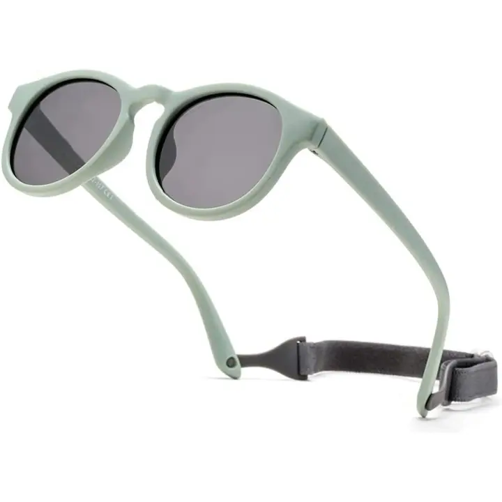 1 par de gafas de sol polarizadas flexibles para bebés con correa ajustable para recién nacidos de 0 a 48 meses, color azul - 1