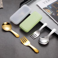 Juego De Comedor Portátil Para Niños En Acero Inoxidable 304 Uso Exterior Utensilios De Desayuno Y Postre Combinación De Cuchara Y Tenedor - details 20