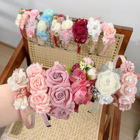 Headband De Boda Para Niñas Con Perlas Y Plumas Accesorio De Cabello De Princesa Para Fiestas Y Danzas Recién Nacidos Hecho a Mano - details 7