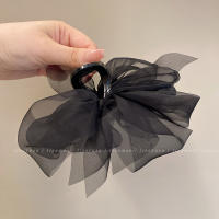 Pinza De Pelo Elegante Retro Con Gran Lazo De Tules Accesorios Para El Cabello Para Mujer Adorno De Cabeza Para Salir - details 6
