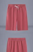 Shorts De Algodón Para Hombre Verano Playa Casual Con Cordón Transpirables Ligeros Para Exteriores Shorts Deportivos De Carrera Solidarios - details 8