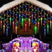 Luz De Fairy LED Para Colgante Droop Puerta De Invierno Decoración De Jardín Y Fiesta Exterior Cinta De Luces Navideñas Paratechos - details 2
