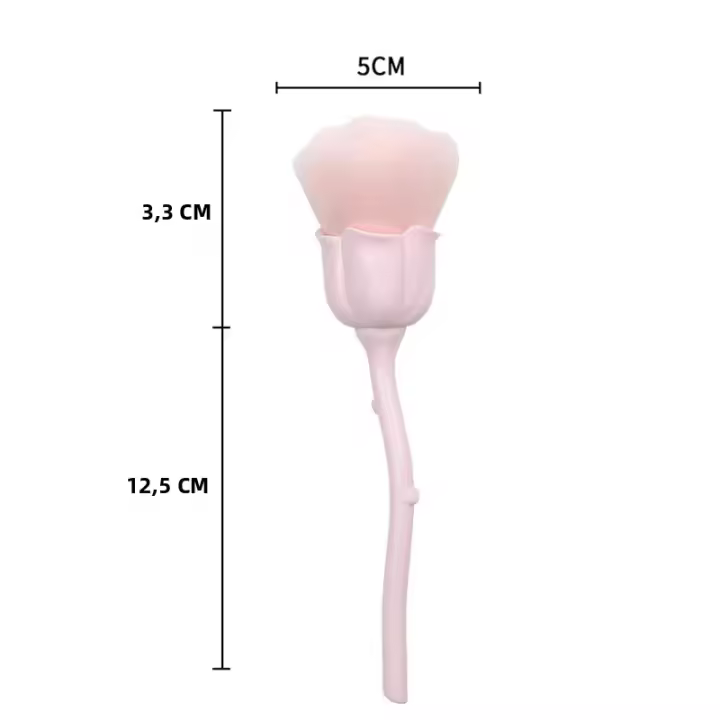 Cepillo De Uñas En Forma De Rosa Dorada Para Manicura Herramientas De Limpieza Para Polvo De Gel UV Y Acrílico Accesorios De Uñas - 1