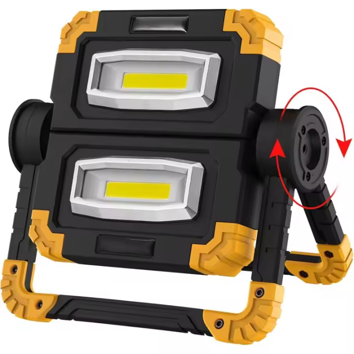 Foco Led Para Construcción, Foco De Trabajo, Foco De Batería, Foco De Construcción, Luz De Trabajo Recargable Por Usb Con 2 Faros Cob, Foco De Batería, Foco De Trabajo Para Taller, Construcci - 1