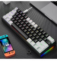 Teclado Mecánico De Juego Mini K620 RGB Con Retroiluminación Teclas Personalizables Y Hotswap USB Para PC Rosa Y Blanca - details 15