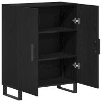 vidaXL Aparador Negro de Roble 69,5x34x90 cm de Madera Elaborada - details 3