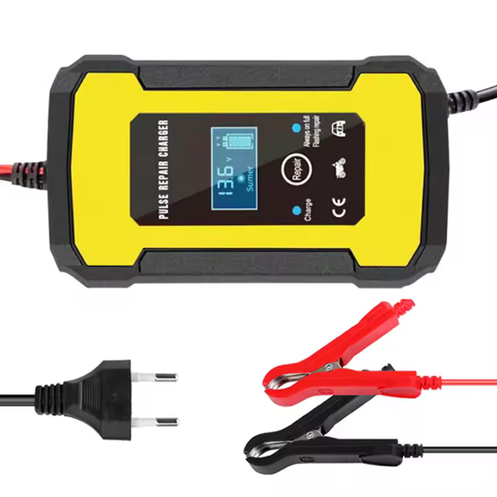Cargador De Batería De Coche 12V Con Reparación De Pulso Pantalla LCD Inteligente Carga Rápida AGM Ciclo Profundo GEL Lead-Acide Para Auto Motos - 1