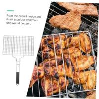 VIE LENTE Asador De Acero Inoxidable Para Barbacoa Malla Antideslizante Para Carne Y Verduras Herramienta De Picnic Y Fiesta - details 2