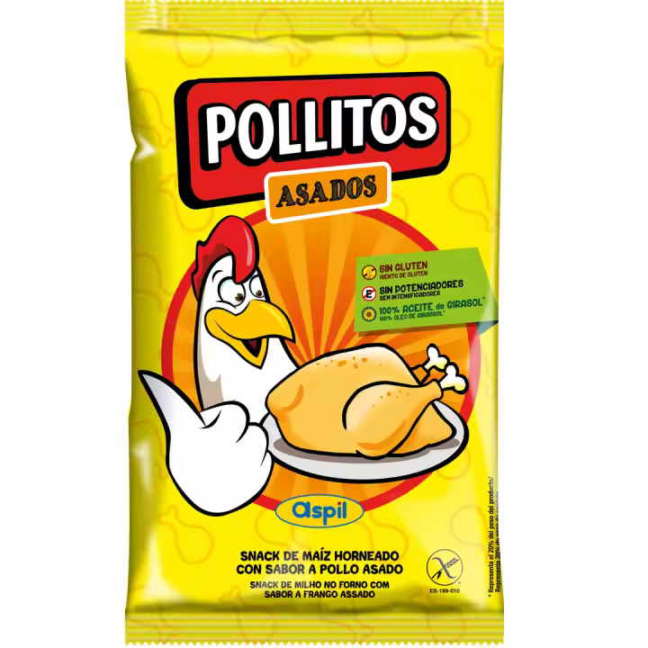 Aspil-Palomitas mantequilla Puntazos Doble M Pollito asado Jojitos Aspitos gran surtidos a elegir aperitivos clasicos de toda la vida se vende en caja completa - 1