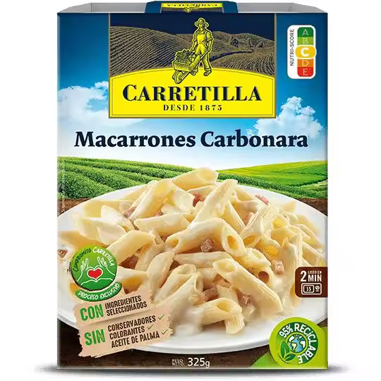 Carretilla Platos preparados, listos para consumir - Platos de pasta: Macarrones Boloñesa, Lasaña Boloñesa, Macarrones Carbonara, Canelones - 5 unidades - 1