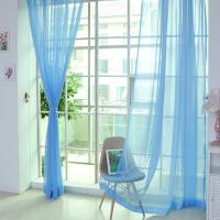 Cortina De Tules Colorida Transparente Y Sutil En Poliéster Para Dormitorio Cocina Sala De Estar Habitación De Niños Aula Con Bolsa De Acero En Rojo Negro Azul Verde - details 17