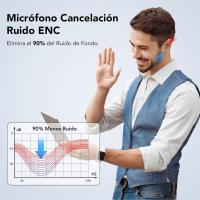 Auriculares Bluetooth, Auriculares Bluetooth 5,3, 4 Mic con Reducción de Ruido ENC, 50H con Graves, Cascos Inalambricos Bluetooth IP7 Impermeable, Carga rápida USB-C, Ajuste Cómodo - details 1