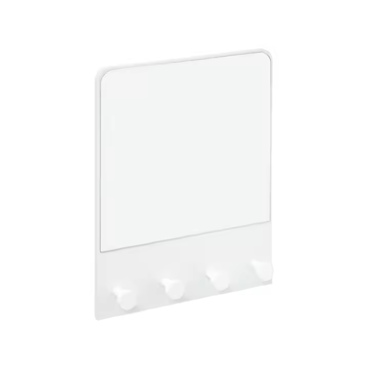 Espejo de pared con colgador color blanco 50 x 37 x 6 cm - 1